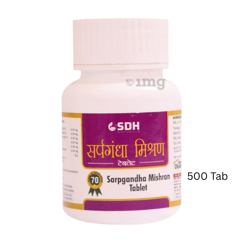 Shree Dhanwantri Herbals  SARPAGANDHA MISHRAN 500 Tab